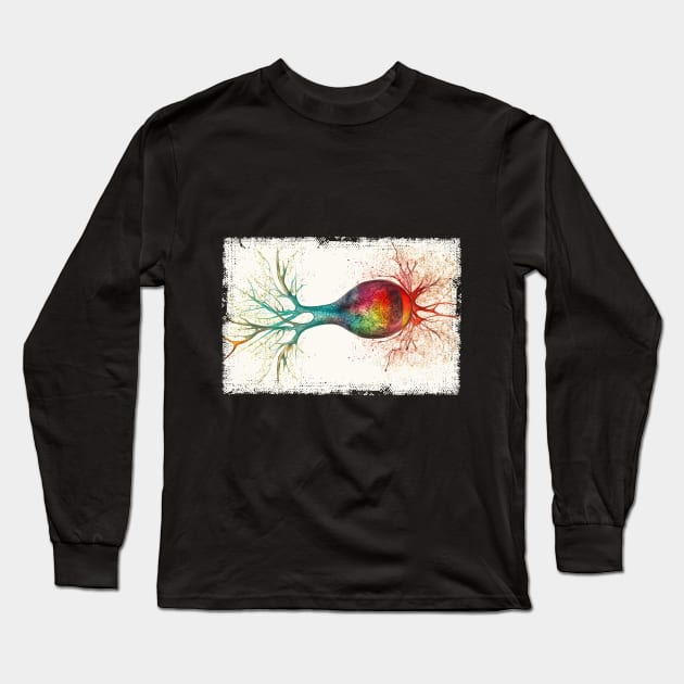 Abstract Human nerve cell Long Sleeve T-Shirt by erzebeth